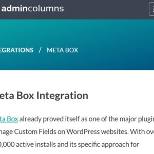 Admin Columns Pro Meta Box