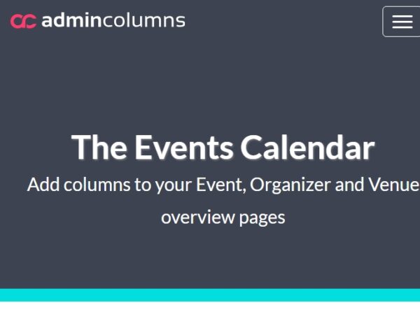 Admin Columns Pro The Events Calendar