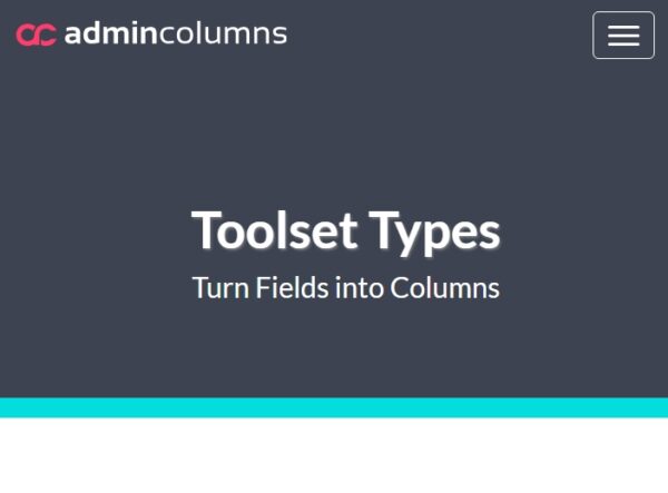 Admin Columns Pro Toolset Types