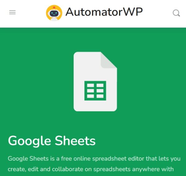 AutomatorWP Google Sheets