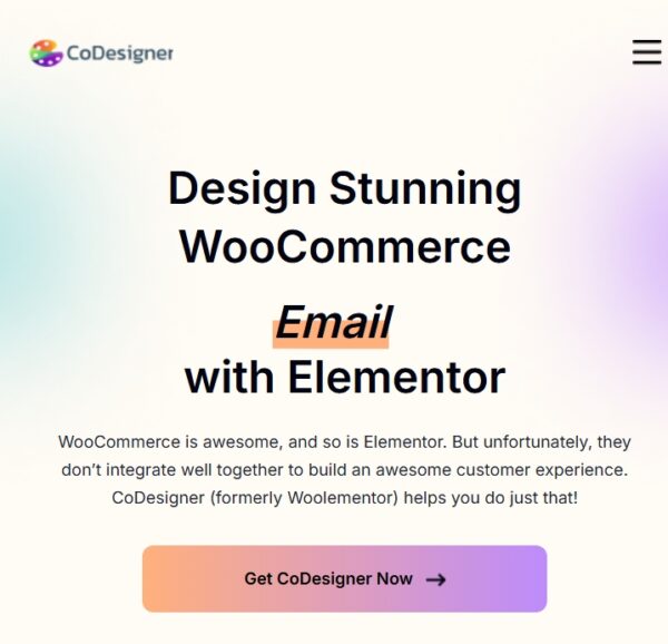 CoDesigner Pro Formerly Woolementor