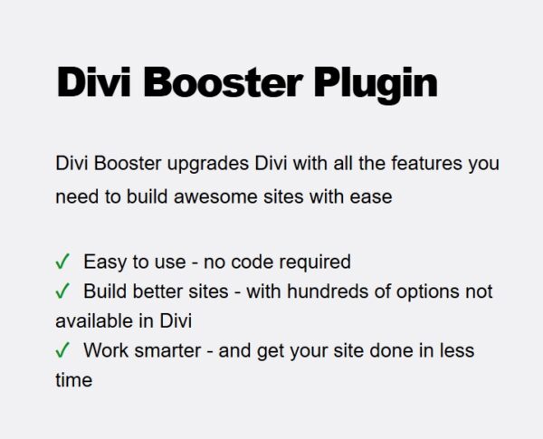 Divi Booster