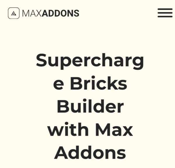 Max Addons Pro for Bricks