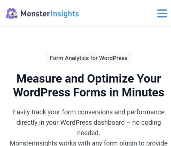 MonsterInsights Forms Tracking Addon