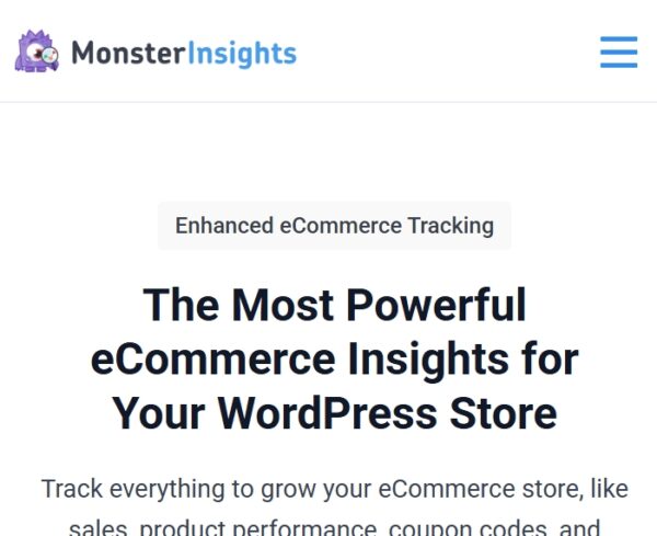 MonsterInsights eCommerce Addon