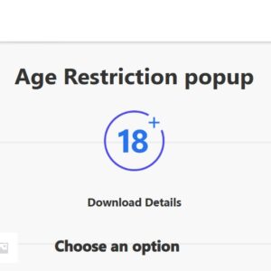 Popup Builder Age Restriction