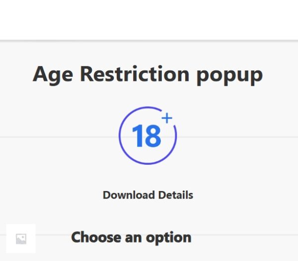 Popup Builder Age Restriction