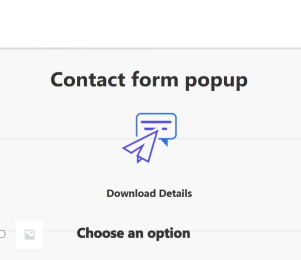 Popup Builder Contact Form