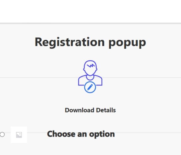 Popup Builder Registration
