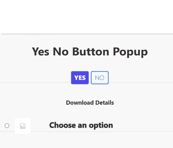 Popup Builder YesNo buttons