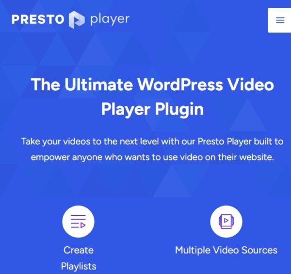 Presto Player Pro