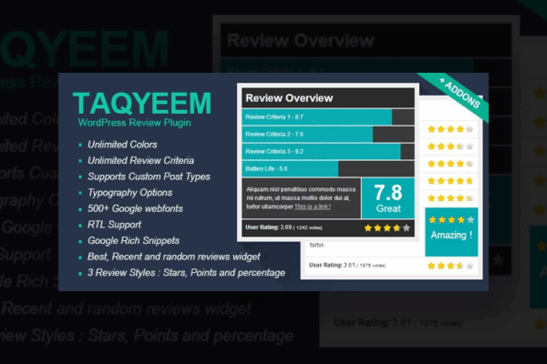 Taqyeem – WordPress Review Plugin