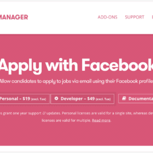 WP Job Manager Apply with Facebook