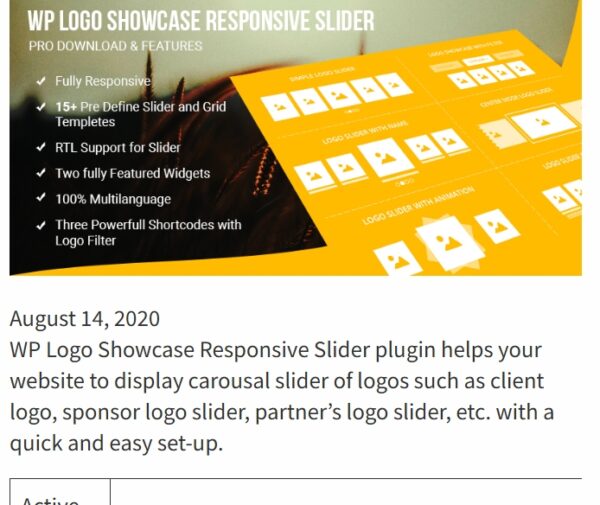 WP Logo Showcase Responsive Slider