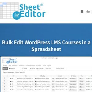 WP Sheet Editor Courses
