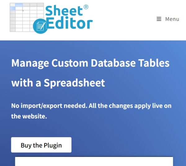 WP Sheet Editor Custom Tables Pro