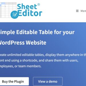 WP Sheet Editor Editable Frontend Tables