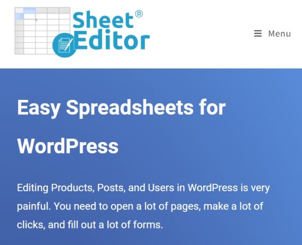 WP Sheet Editor Premium