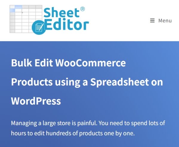 WP Sheet Editor WooCommerce Products Premium