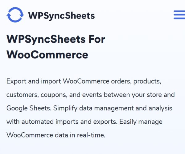 WPSyncSheets For WooCommerce