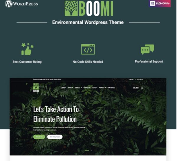 Boomi - Environment & Ecology WordPress Theme