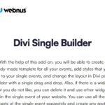 Divi Single Builder for MEC