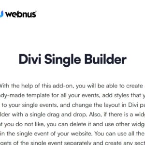 Divi Single Builder for MEC