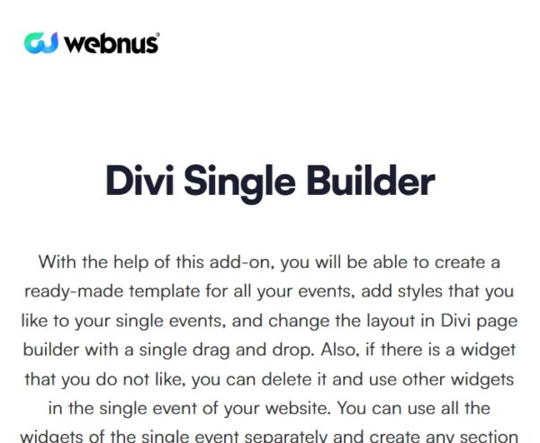 Divi Single Builder for MEC