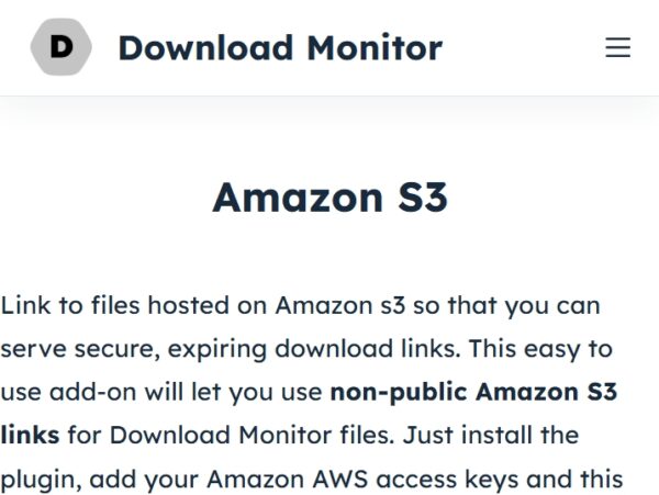 Download Monitor Amazon S3