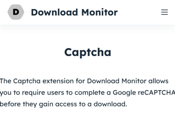 Download Monitor Captcha Addon