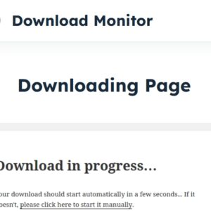 Download Monitor Downloading Page