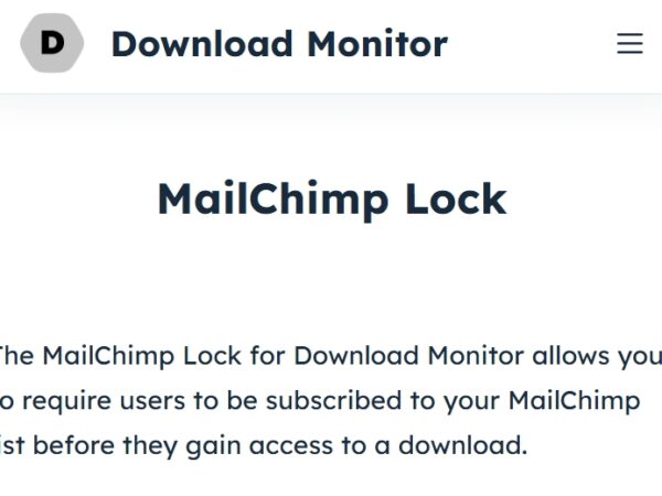 Download Monitor MailChimp Lock