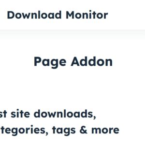 Download Monitor Page Addon