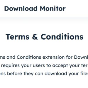 Download Monitor Terms & Conditions