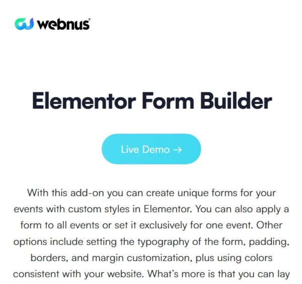 Elementor Form Builder for MEC