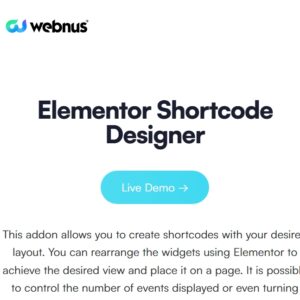 Elementor Shortcode Designer for MEC