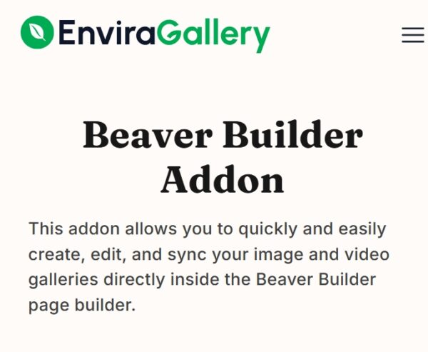 Envira Gallery Beaver Builder Addon
