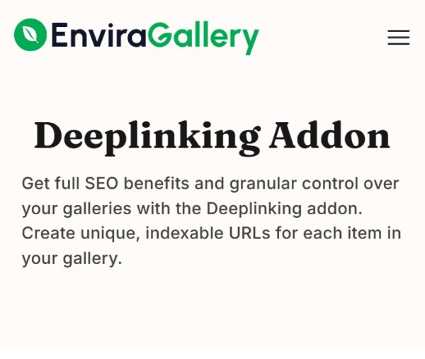 Envira Gallery Deeplinking