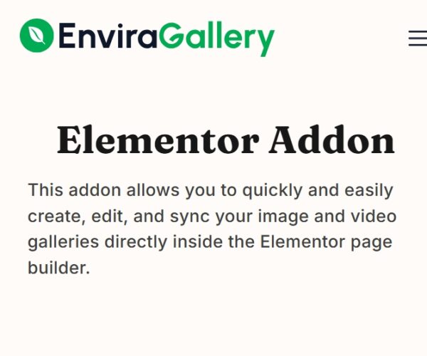Envira Gallery Elementor Addon