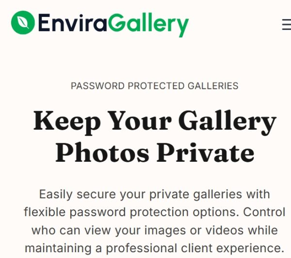 Envira Gallery Protection Addon