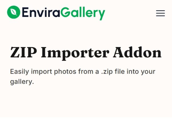 Envira Gallery ZIP Importer Addon