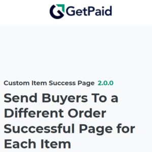 GetPaid Custom Item Success Page