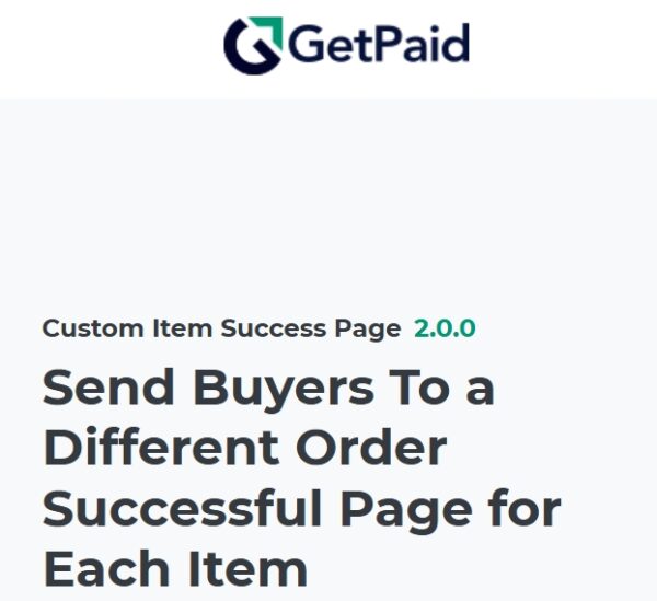 GetPaid Custom Item Success Page