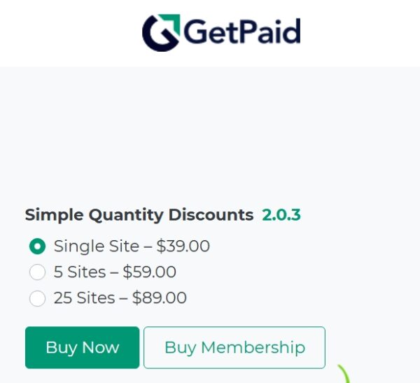 GetPaid Simple Quantity Discounts
