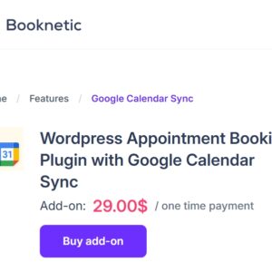 Google Calendar integration for Booknetic