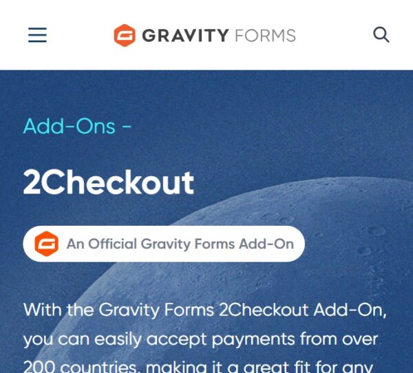 Gravity Forms 2Checkout