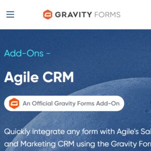 Gravity Forms Agile CRM