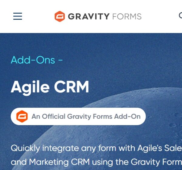 Gravity Forms Agile CRM