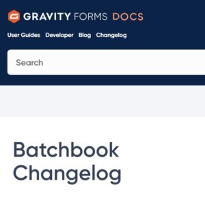 Gravity Forms Batchbook