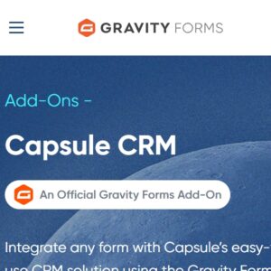 Gravity Forms Capsule CRM